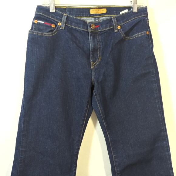 Tommy Jeans Dark Blue Flare Leg Y2K Low Rise Size 9 - Picture 3 of 8